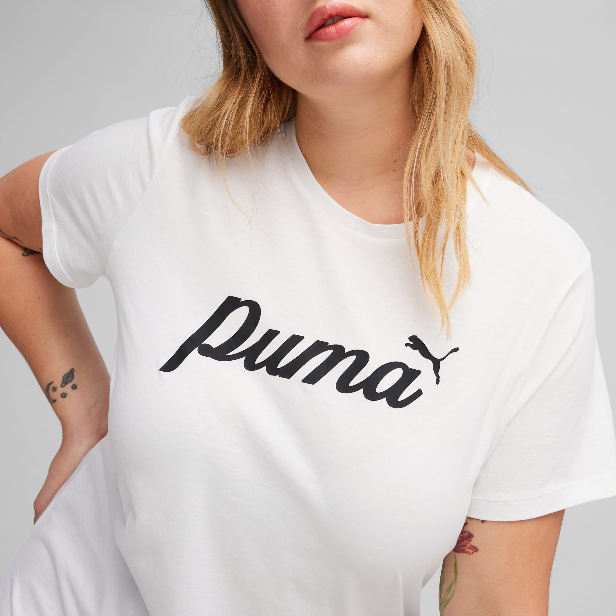 ESS Women s Script Tee PUMA White PUMA Shop All Puma PUMA